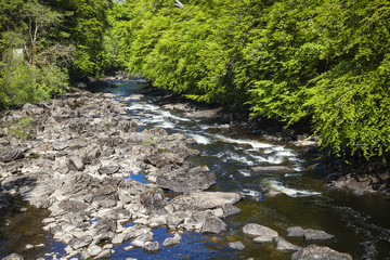 Flusslandschaft in den schottischen Highlands, Schottland