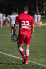 Rugby player in action