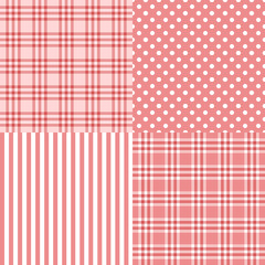 textures  pink seamless patterns  lines and checks