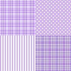 textures purple seamless patterns  lines and checks