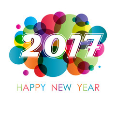 New year background with circles