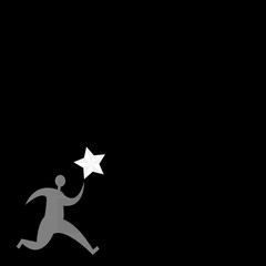 People and star background