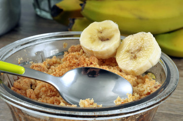 Un crumble à la banane 