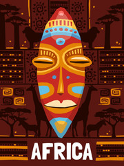 Tribal Ethnic Mask Template 