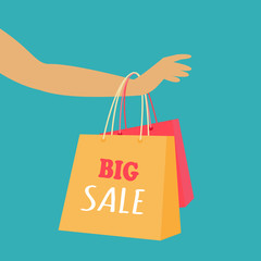Big Sale Vector Concept in Flat Design