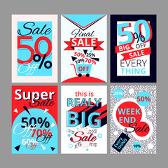 Set of sale banners and advertistment templates