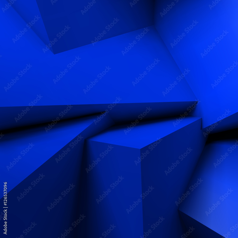 Poster Abstract geometric background with overlapping cubes