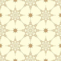 Circular seamless ethnic background. Mandala. Stylized lace Indian ornament.