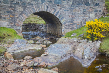 Fototapeta na wymiar Alte Steinbrücke bei Durness, Lairg, Schottland
