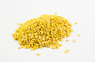 Beans, yellow on a white background.
