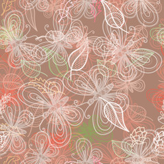 Seamless butterflies pattern.