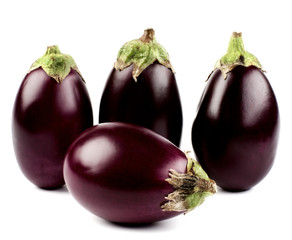 Raw Small Eggplants