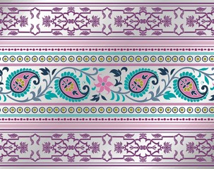 wedding card design, paisley floral pattern , India
