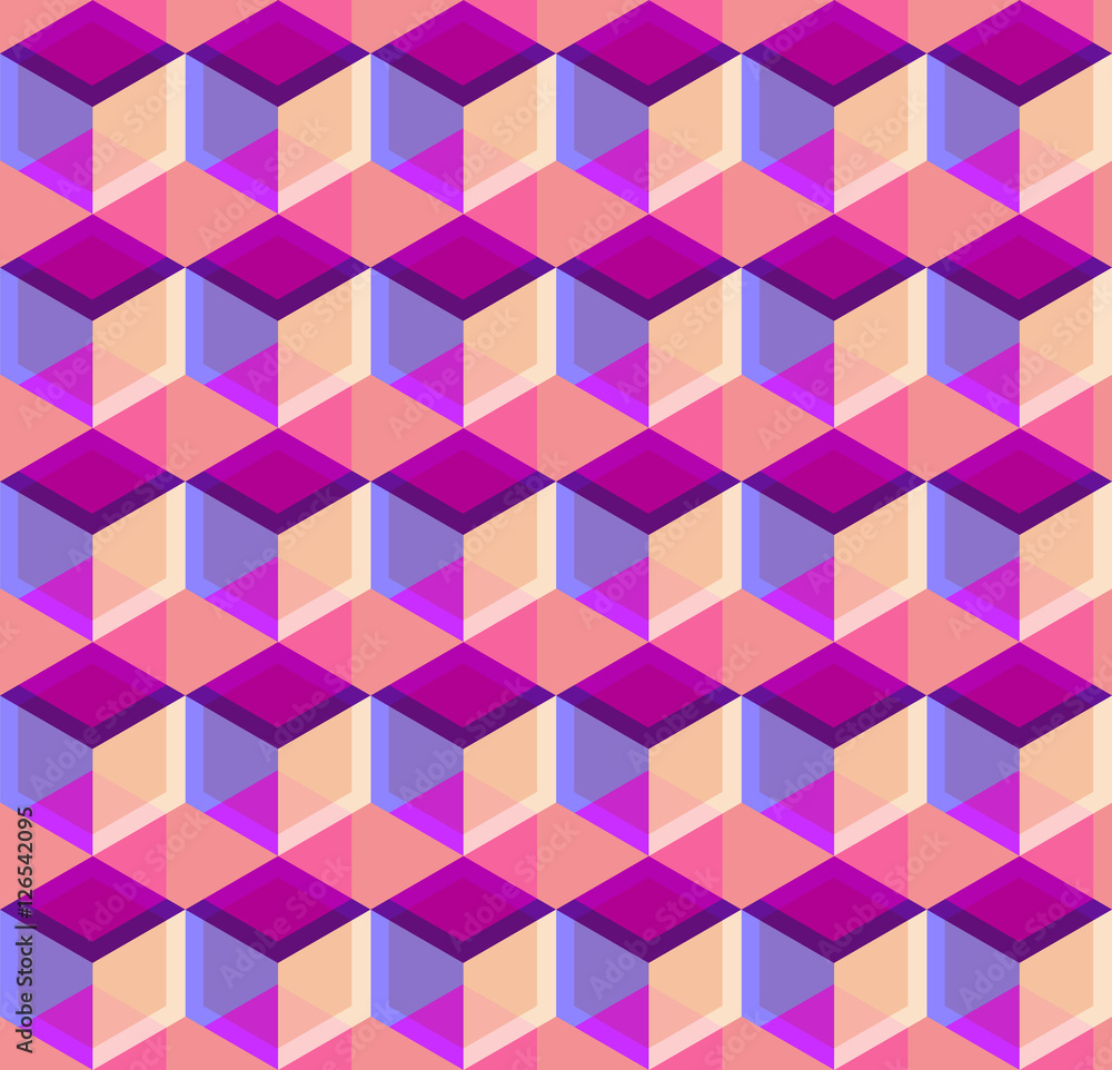 Poster cubic seamless pattern. geometric background of hexagons. grid pattern. abstract background. isometr