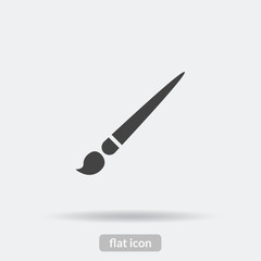 Paint brush icon, Black vector is type EPS10