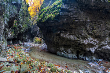 River in limestone canyon