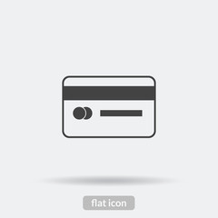 Credit card icon, Black vector is type EPS10