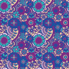 Paisley seamless colorful pattern