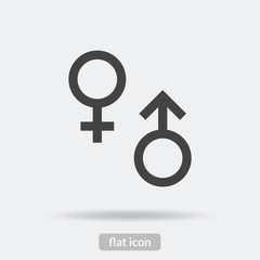 Gender icon, Black vector is type EPS10