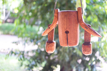 Wood penis shape mobile