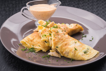 pancakes with chicken