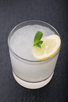 glass of mojito cocktail