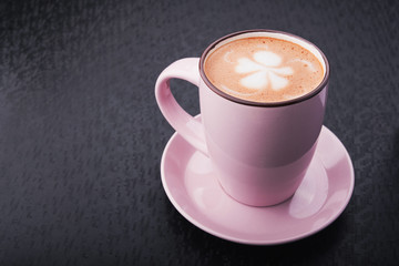 glass of cappuccino