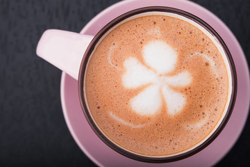glass of cappuccino