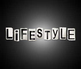 Lifestyle word concept.