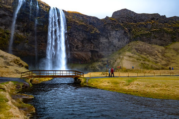 Waterfall "Skogafoss" in South Iceland