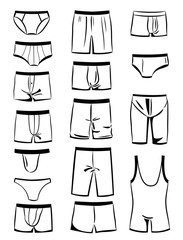 Fototapeta premium Contours of skivvies