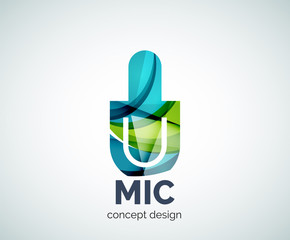 Microphone logo business branding icon