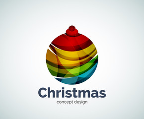 Vector Christmas ball logo template