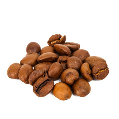 Pile of roasted coffee beans