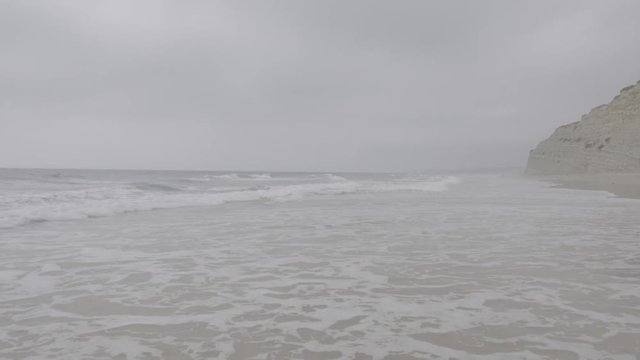 Atlantic coast. Video recorded on a Sony camera (S-Log20. S-Log2 is a gamma curve that keeps the image flat for grading. Sony claims it has 1300% more dynamic range (15.3 stops of DR)