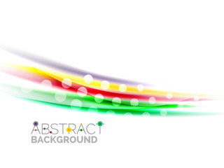 Color wavy lines with light shiny effects. Abstract background template