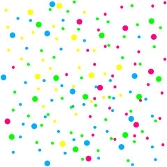 Fototapeta na wymiar Bright colorful confetti on a white background