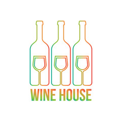Logo for wine bar with bottles
