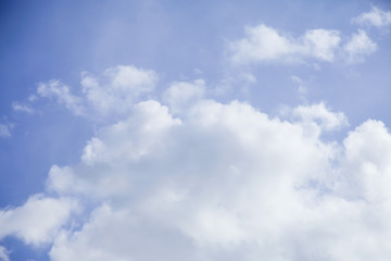 Blue sky with clouds.