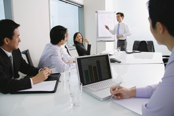 Executives having a meeting in conference room
