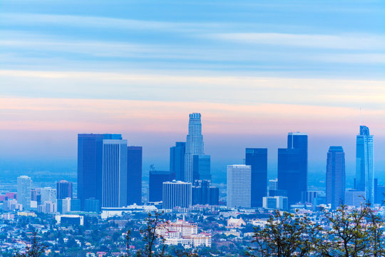 orange dawn in Los Angeles