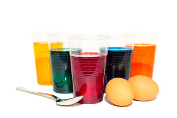 Utensilien zum Eier färben