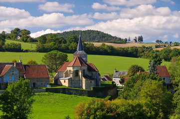 Fototapeta na wymiar Bazoches - Bazoches, small village in Burgundy