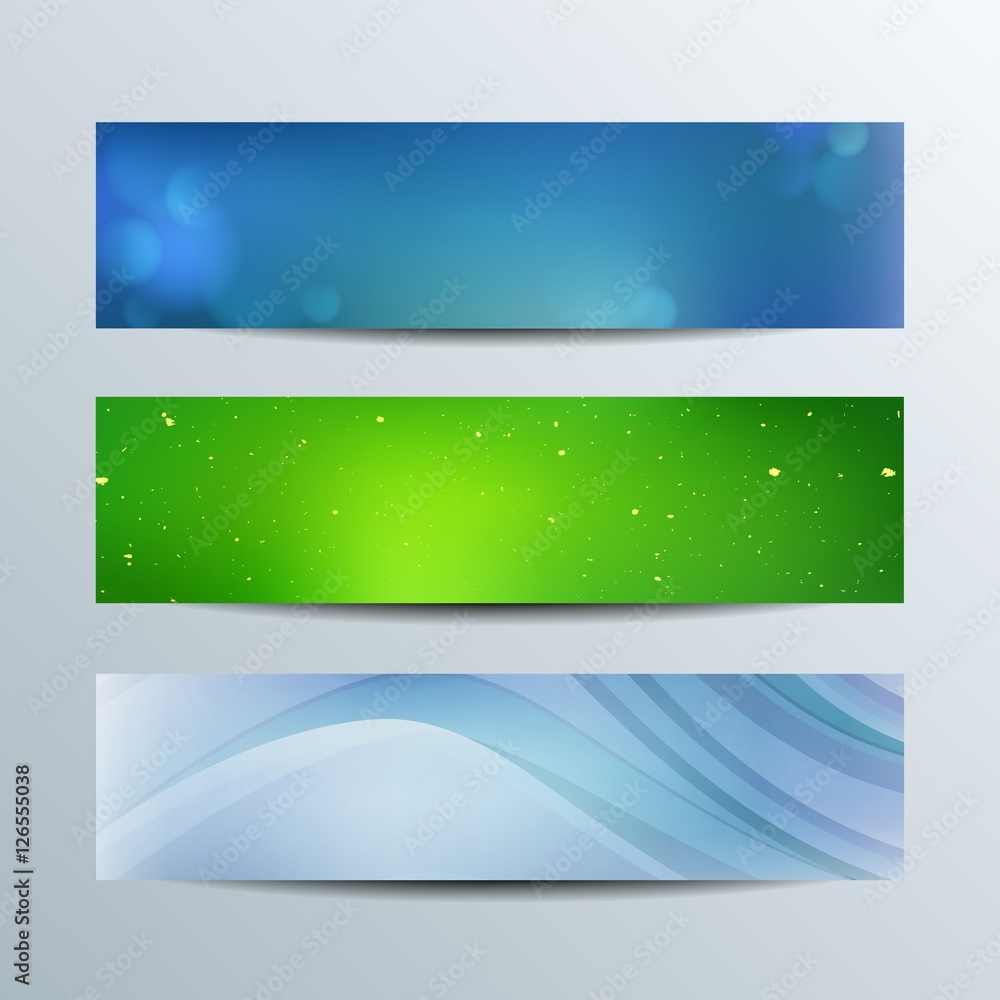 Aufkleber set of colorful abstract backgrounds.