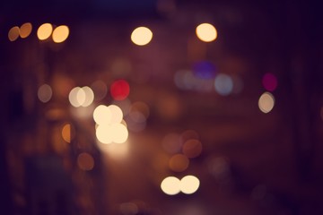 Fototapeta premium Bokeh abstract background. Holiday night