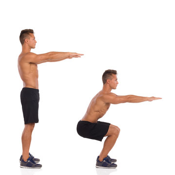 How To Make a Squat. Side View