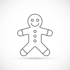 Gingerbread thin line icon