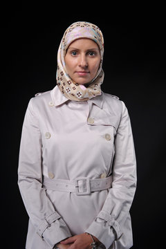 beautiful blonde muslim women with scarf