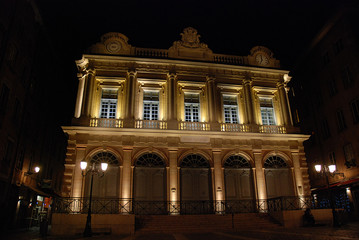 Fototapeta premium Lyon de nuit, temple du Change