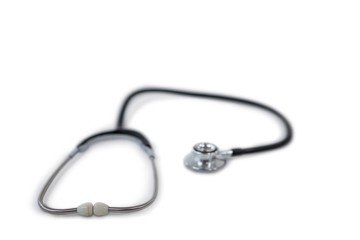 Stethoscope on white background